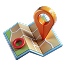 detailed-travel-guide-with-paper-map-location-icon 1